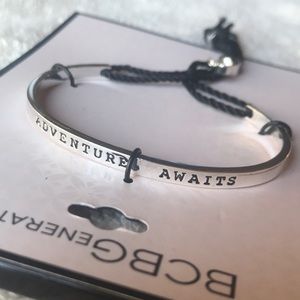 NEW! Cute BCBG “Adventure Awaits” silver bracelet